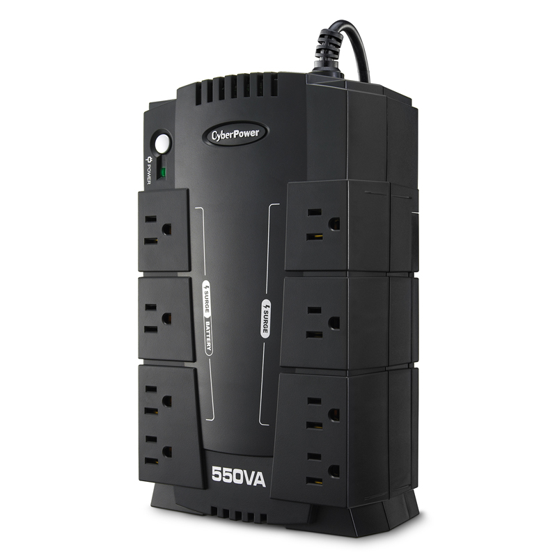 CyberPower CP550SLGTAA Standby UPS System 8 Outlets, Compact TAA-Compliant
