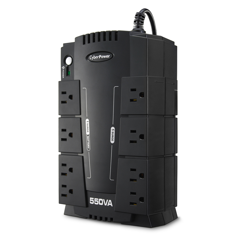 CyberPower CP550SLGTAA Standby UPS System 8 Outlets, Compact TAA-Compliant CyberPower CP550SLGTAA Standby UPS System 8 Outlets, Compact TAA-Compliant