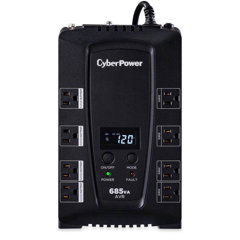 CyberPower CP685AVRLCD LCD & AVR UPS System Intelligent LCD Series