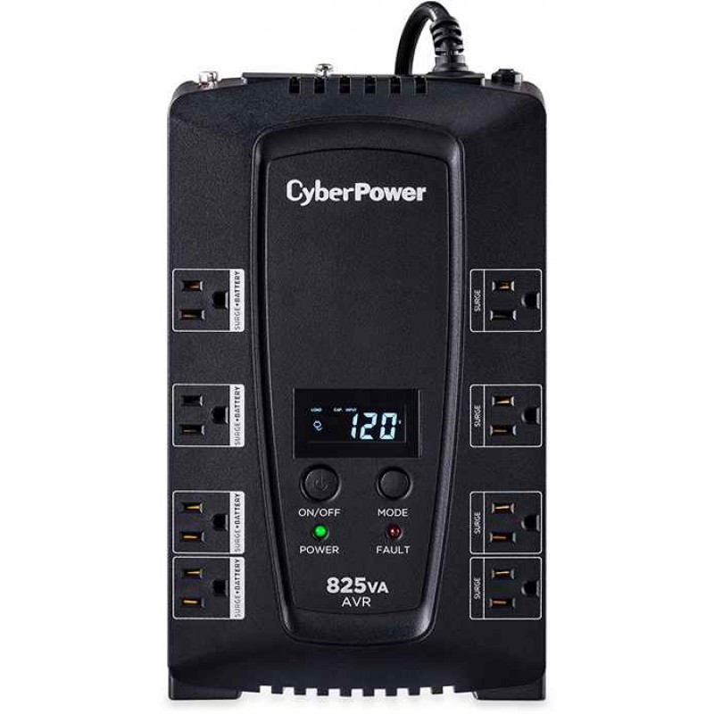 CyberPower CP825AVRLCD LCD & AVR UPS System Intelligent LCD Series