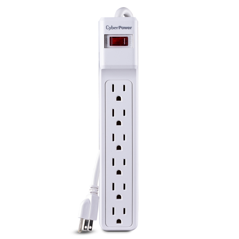 CyberPower CSB606W 6-Outlet Surge Protector Essential Surge Protection