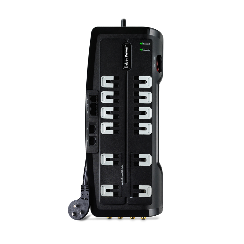 CyberPower CSHT1208TNC2 12-Outlet Surge Protectors Home Theater Protection