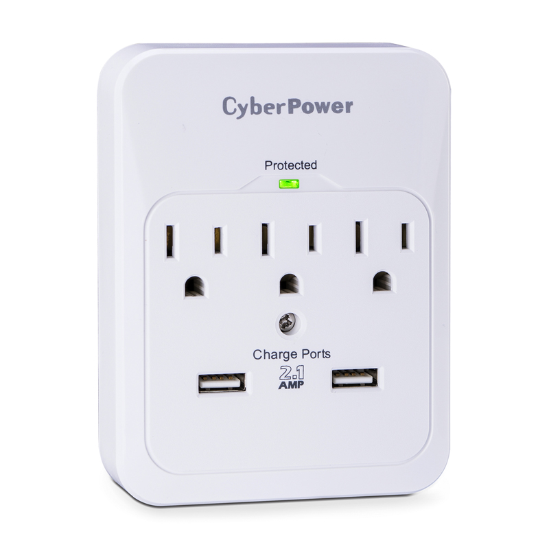 CyberPower CSP300WUR Surge Wall Tap (3 Outlet)