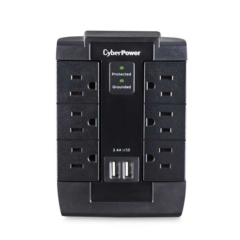 CyberPower CSP600WSU 8-Outlet (Swivel) Wall Tap Professional Surge Protection