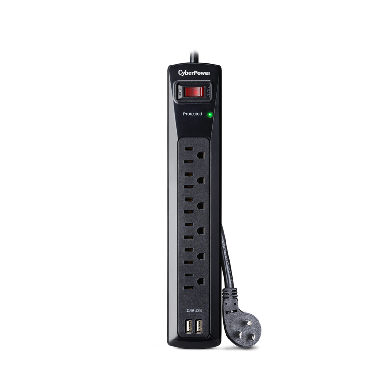 CyberPower CSP604U 6-Outlet Surge Protector Professional Surge Protection