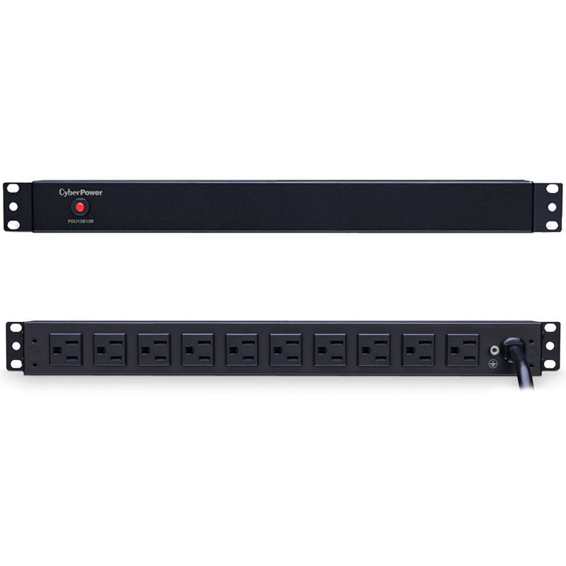 CyberPower PDU15B10R 10-Outlets 1U Rackmount Basic Power Distribution Units CyberPower PDU15B10R 10-Outlets 1U Rackmount Basic Power Distribution Units