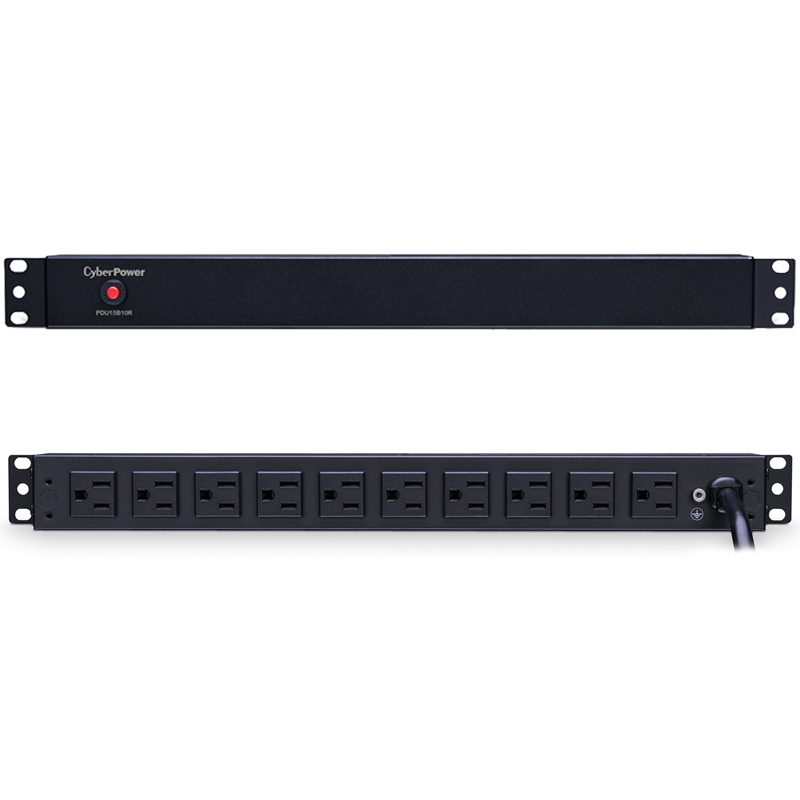 CyberPower PDU15B10R 10-Outlets 1U Rackmount Basic Power Distribution Units