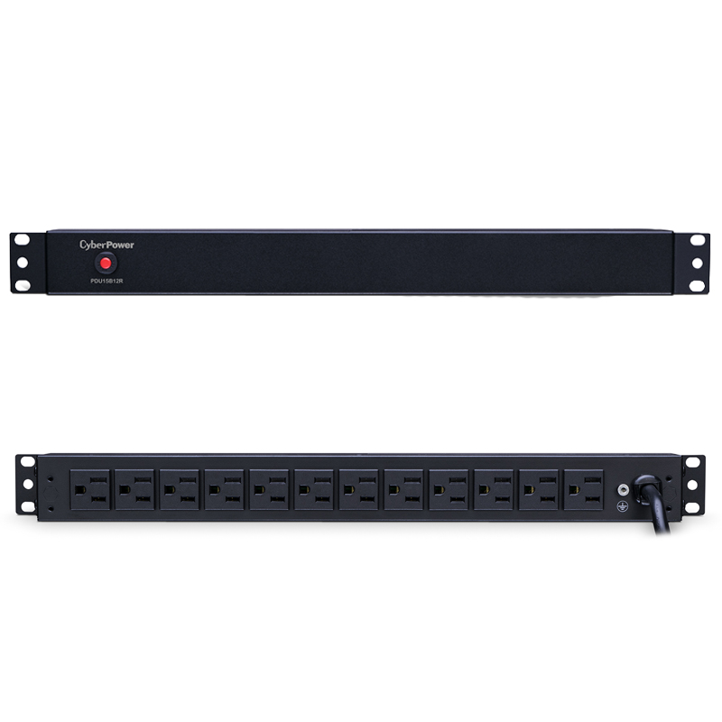 CyberPower PDU15B12R 12-Outlets 1U Rackmount Basic Power Distribution Units