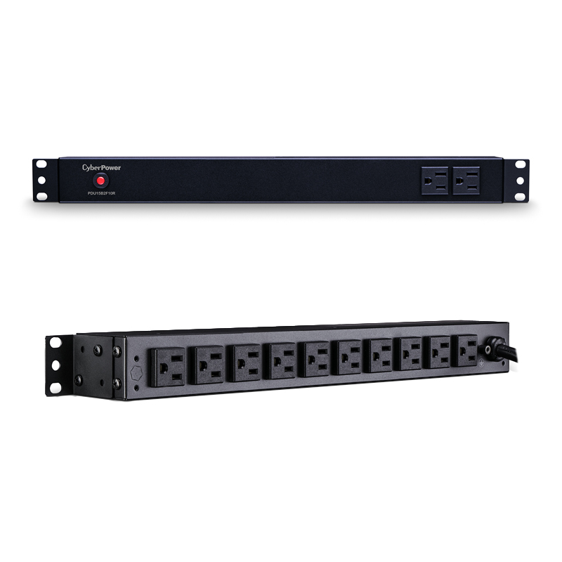 CyberPower PDU15B2F10R 12-Outlets 1U Rackmount Basic Power Distribution Units