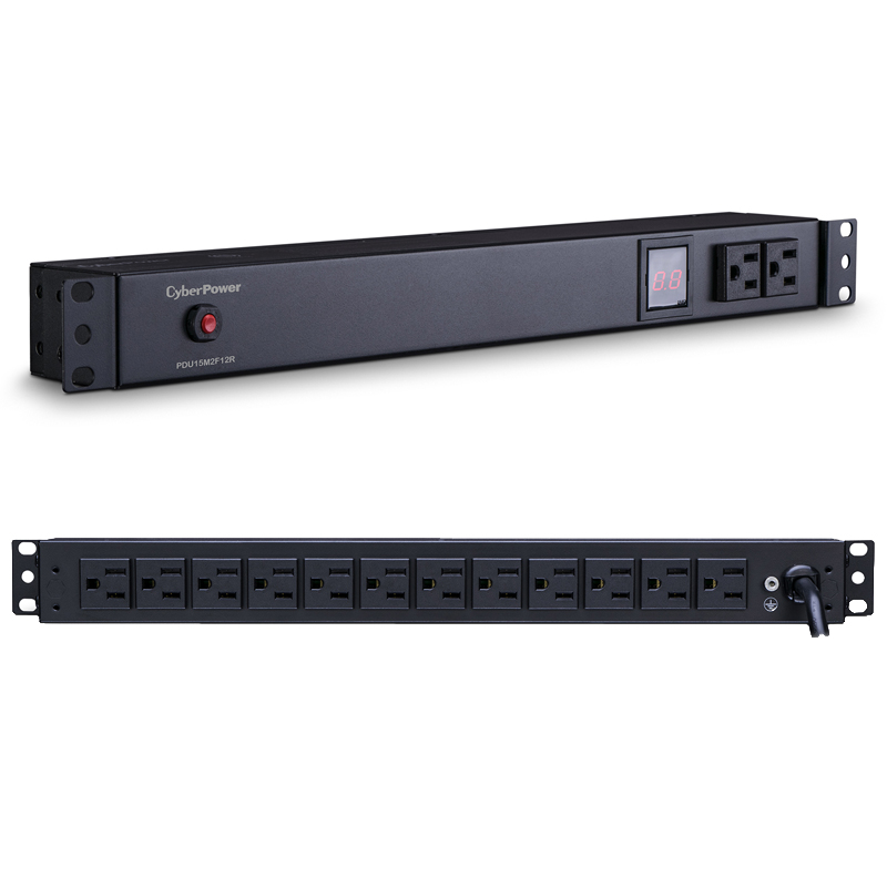 CyberPower PDU15M2F12R 14-Outlets 1U Rackmount Metered