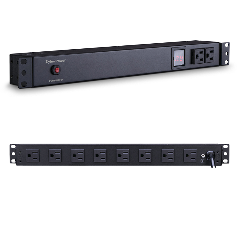 CyberPower PDU15M2F8R 10-Outlets 1U Rackmount Metered