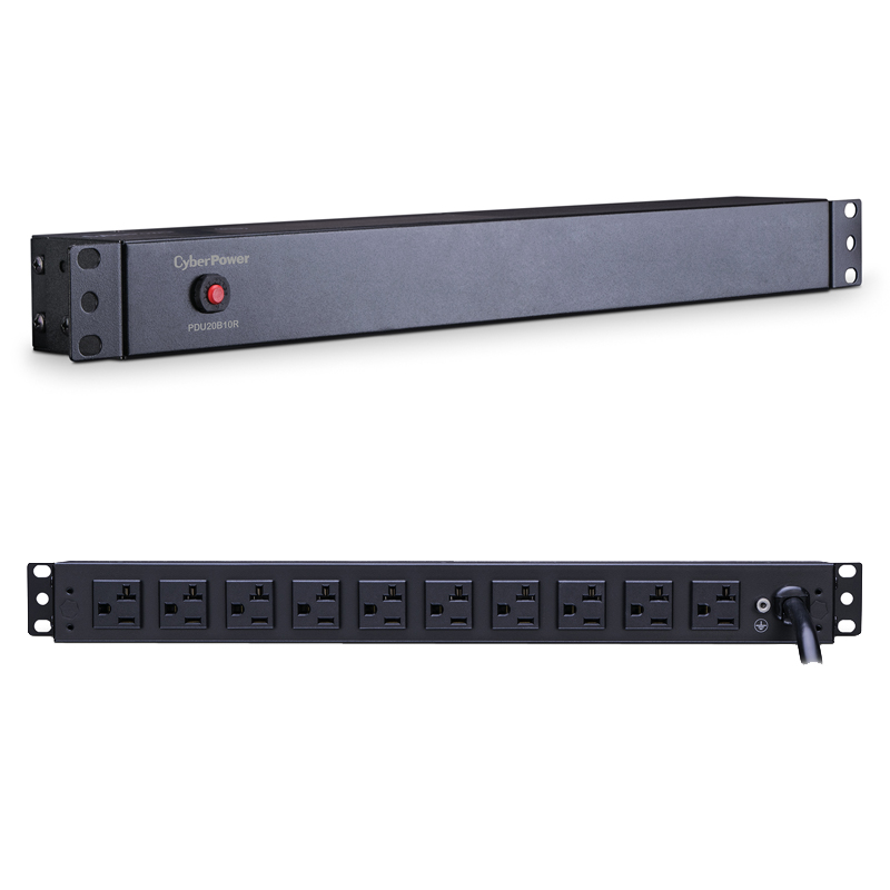CyberPower PDU20B10R 10-Outlets 1U Rackmount Basic Power Distribution Units CyberPower PDU20B10R 10-Outlets 1U Rackmount Basic Power Distribution Units