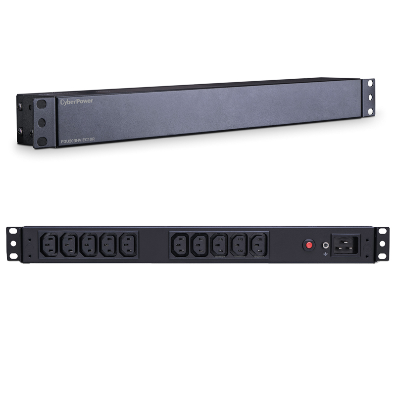 CyberPower PDU20BHVIEC10R 10-Outlets 1U Rackmount Basic Power Distribution Units CyberPower PDU20BHVIEC10R 10-Outlets 1U Rackmount Basic Power Distribution Units