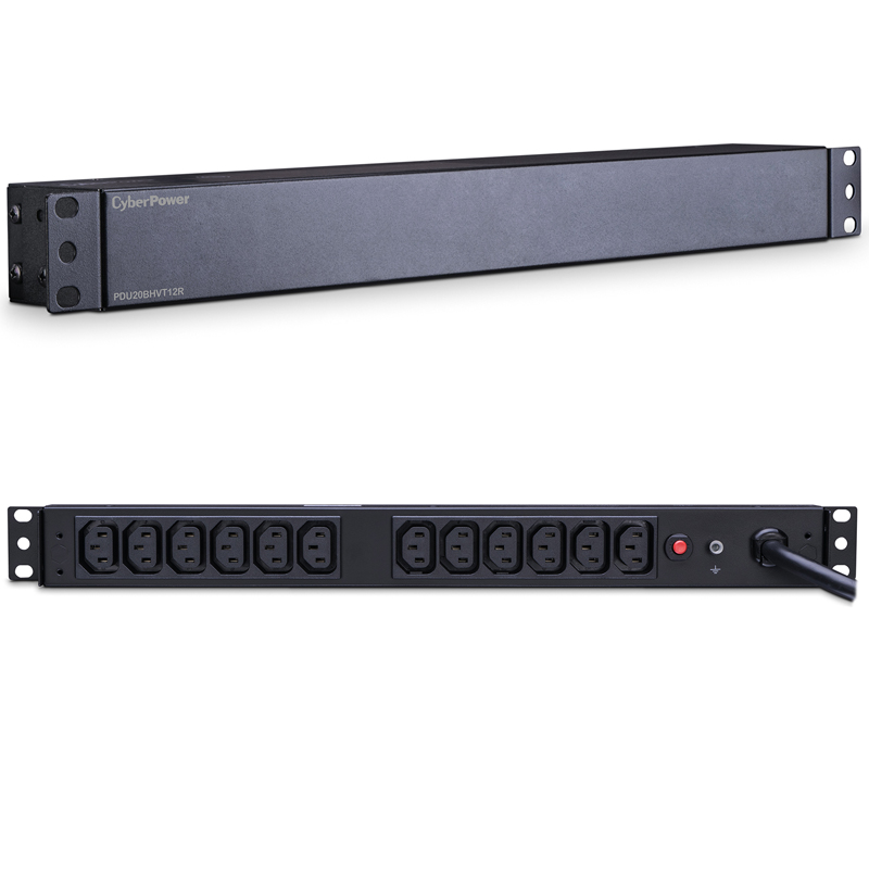 CyberPower PDU20BHVT12R 12-Outlets 1U Rackmount Basic Power Distribution Units CyberPower PDU20BHVT12R 12-Outlets 1U Rackmount Basic Power Distribution Units