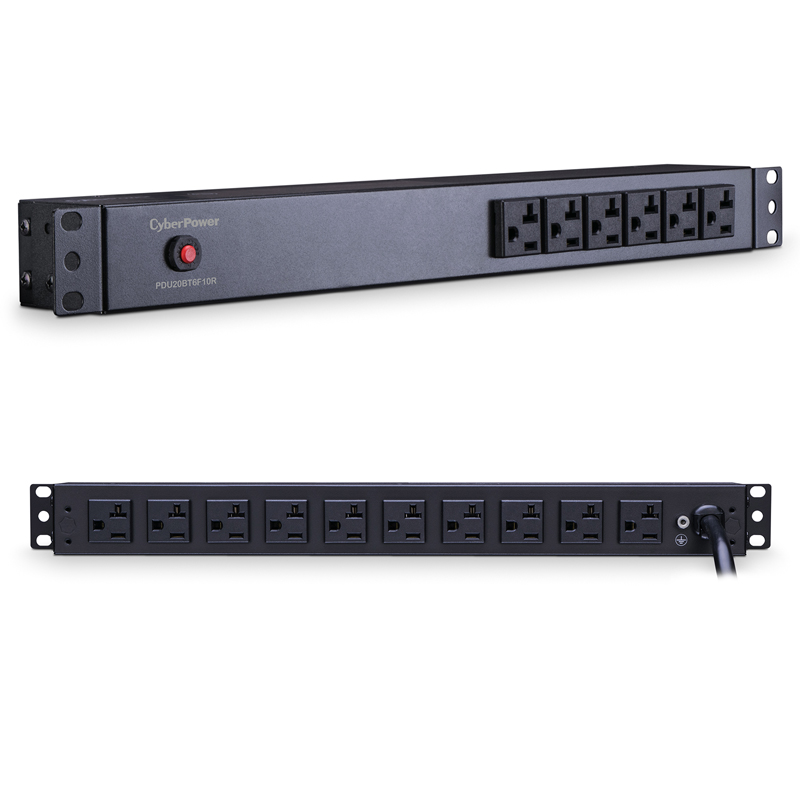 CyberPower PDU20BT6F10R 16-Outlets 1U Rackmount Basic Power Distribution Units