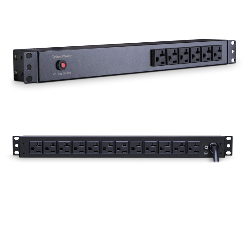 CyberPower PDU20BT6F12R 18-Outlets 1U Rackmount Basic Power Distribution Units CyberPower PDU20BT6F12R 18-Outlets 1U Rackmount Basic Power Distribution Units