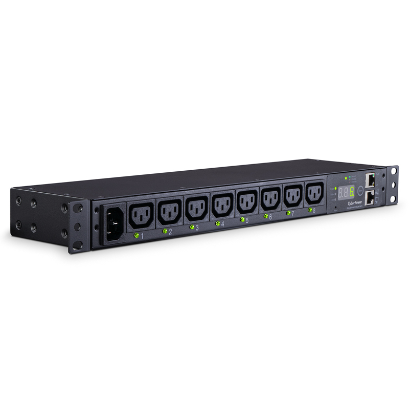 CyberPower PDU20SWHVIEC8FNET 8-Outlets 1U Rackmount Switched