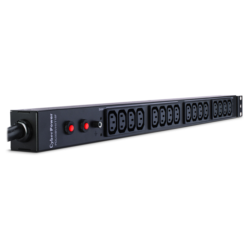 CyberPower PDU30BVHVT16F 16-Outlets 1U Rackmount Basic Power Distribution Units CyberPower PDU30BVHVT16F 16-Outlets 1U Rackmount Basic Power Distribution Units