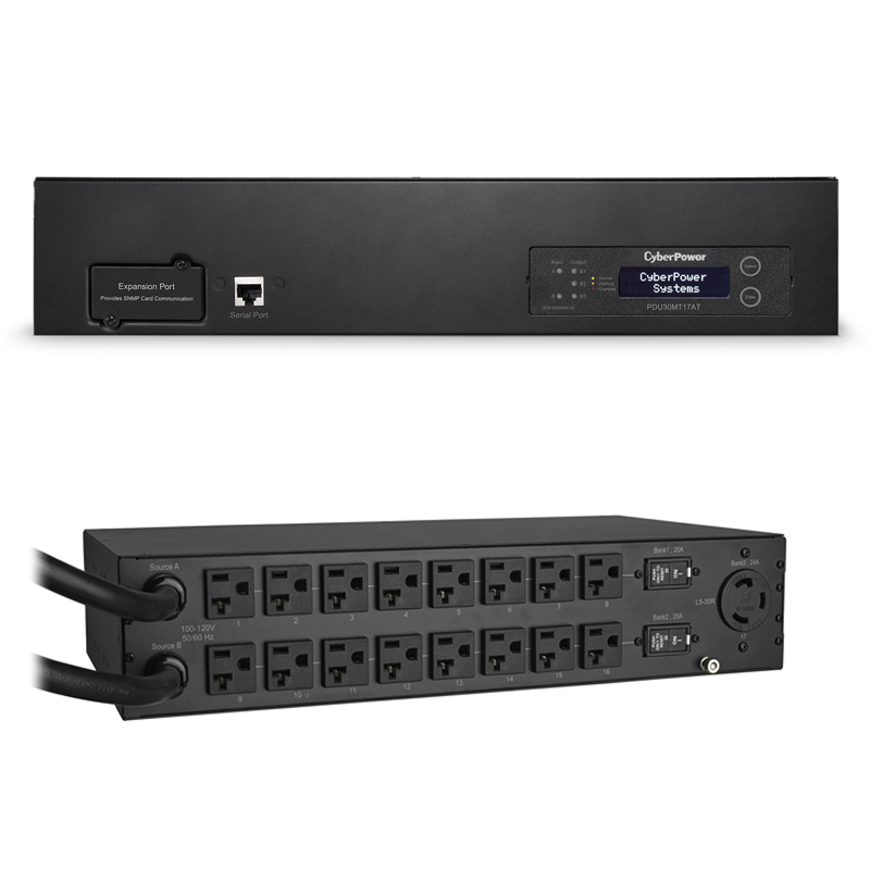 CyberPower PDU30MT17AT 17-Outlets 2U Rackmount Metered ATS