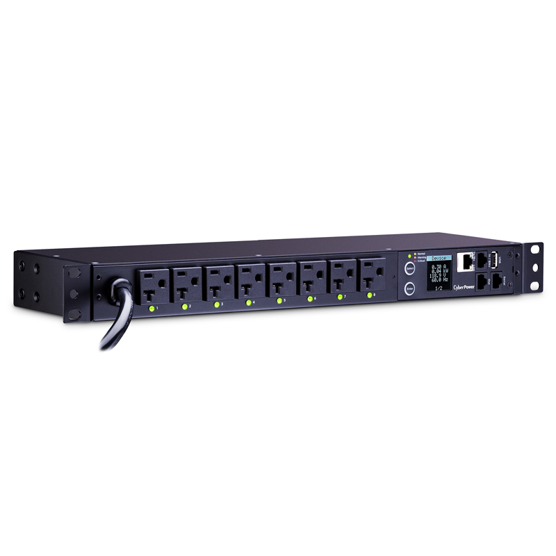 CyberPower PDU81002 8-Outlets 1U Rackmount Metered by-Outlet