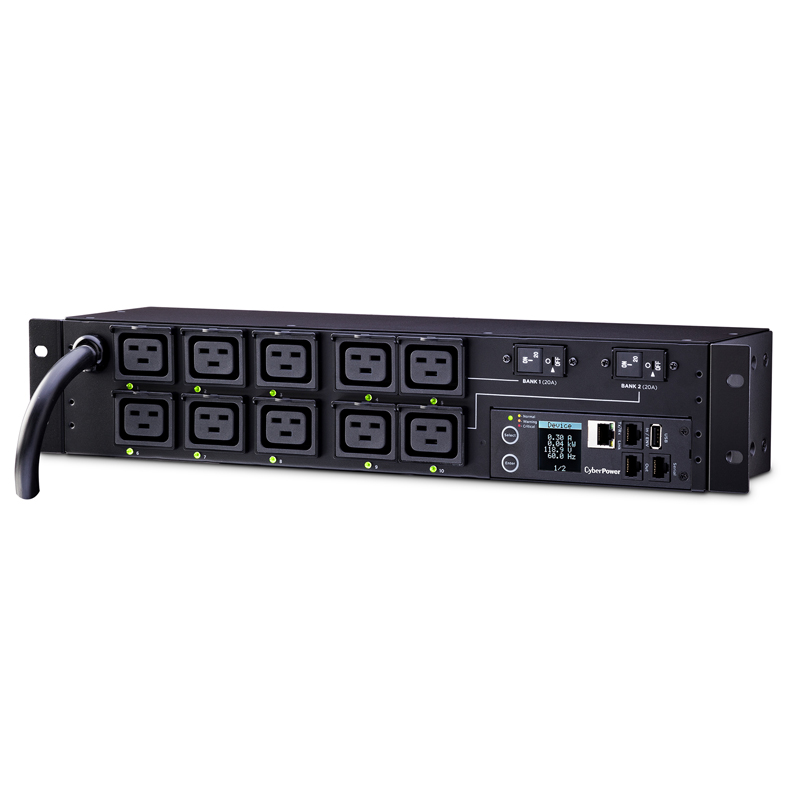 CyberPower PDU81009 10-Outlets 2U Rackmount Metered by-Outlet