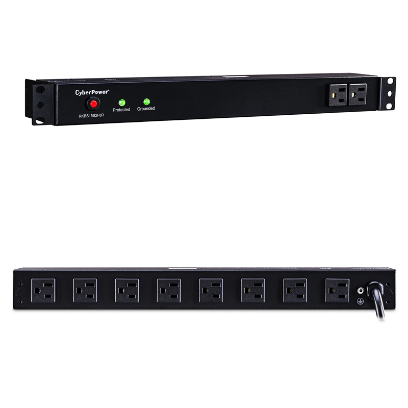 CyberPower RKBS15S2F8R 10-Outlet Surge Suppressor Rackbars