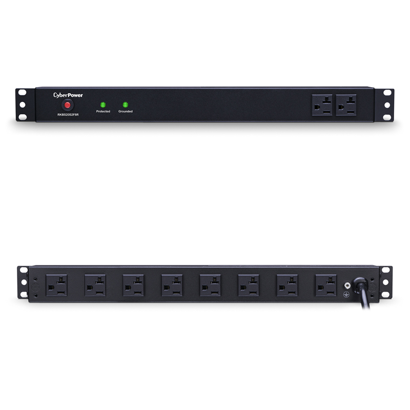 CyberPower RKBS20S2F8R 10-Outlet Surge Suppressor Rackbars