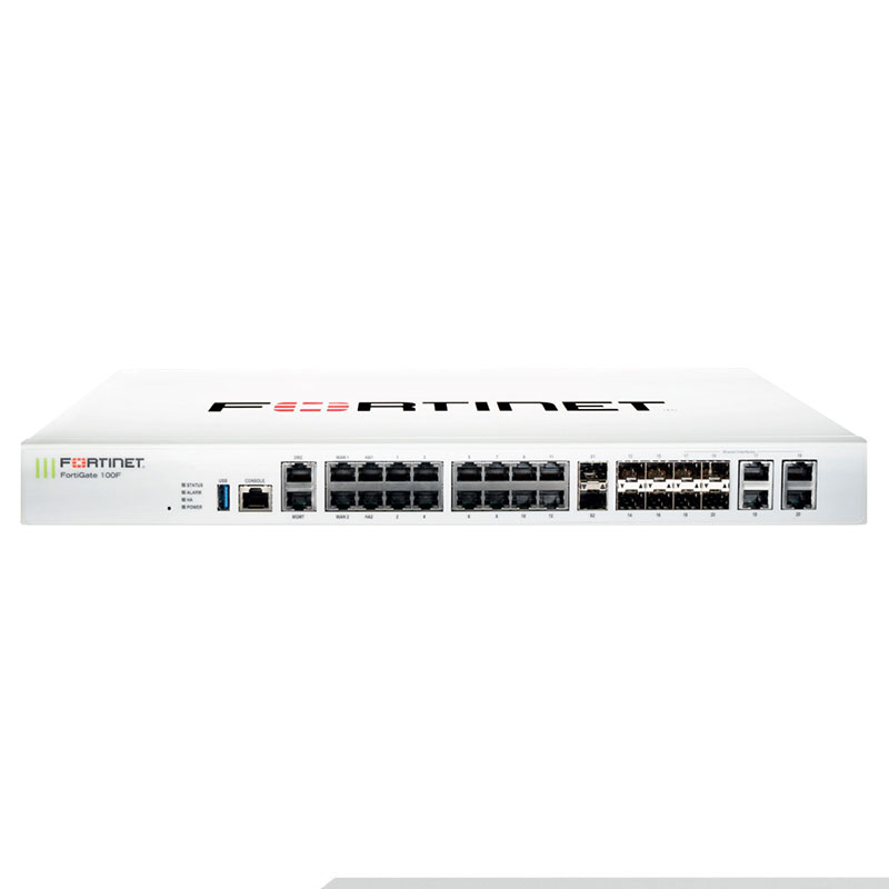FortiGate 100F Hardware With 24x7 FortiCare & FortiGuard Unified Threat Protection (1 Year) Appliances