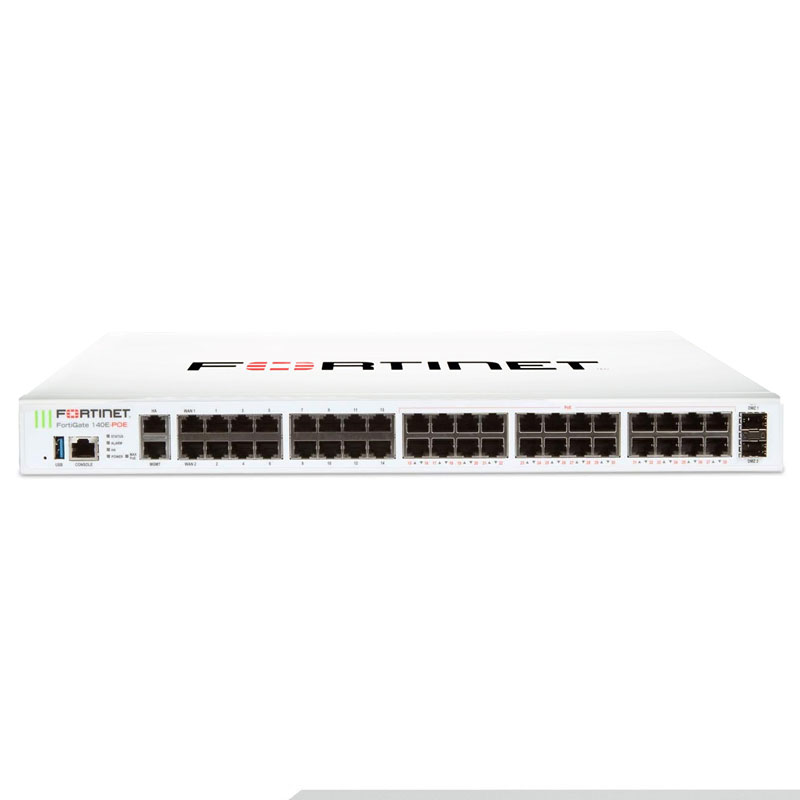 FortiGate 140E-POE Hardware With ASE FortiCare & FortiGuard 360 Protection (3 Years) Appliances
