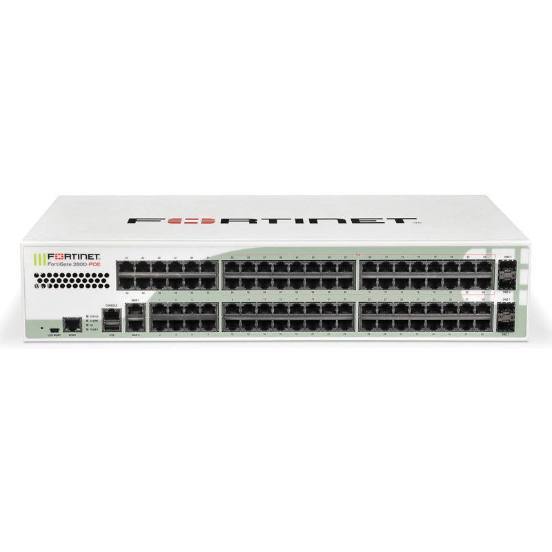 FortiGate 280D-POE Hardware With 24x7 FortiCare & FortiGuard Enterprise Protection (1 Year)