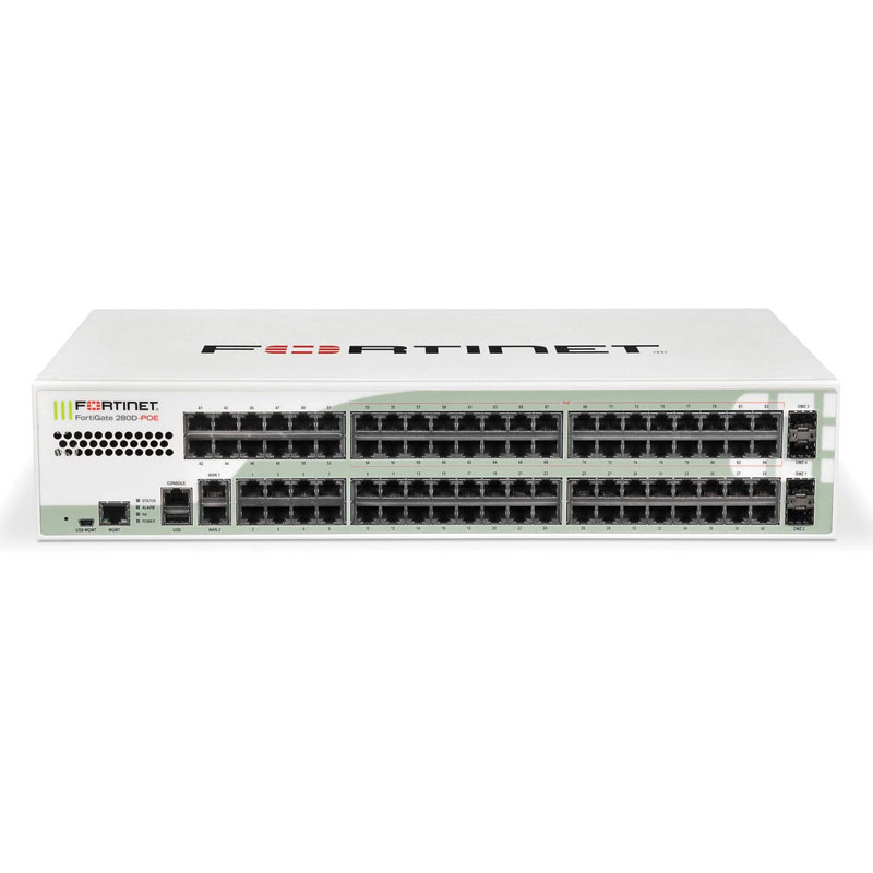 FortiGate 280D-POE Hardware With 24x7 FortiCare & FortiGuard Enterprise Protection (5 Years) Appliances FortiGate 280D-POE Hardware With 24x7 FortiCare & FortiGuard Enterprise Protection (5 Years) Appliances