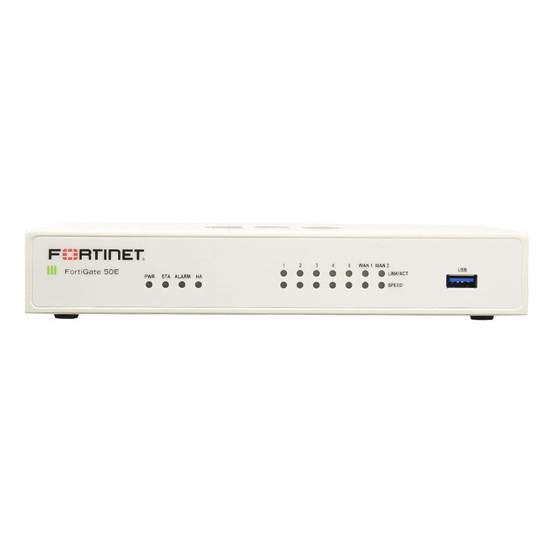 FortiGate 50E Hardware With ASE FortiCare & FortiGuard 360 Protection (1 Year) Appliances FortiGate 50E Hardware With ASE FortiCare & FortiGuard 360 Protection (1 Year) Appliances