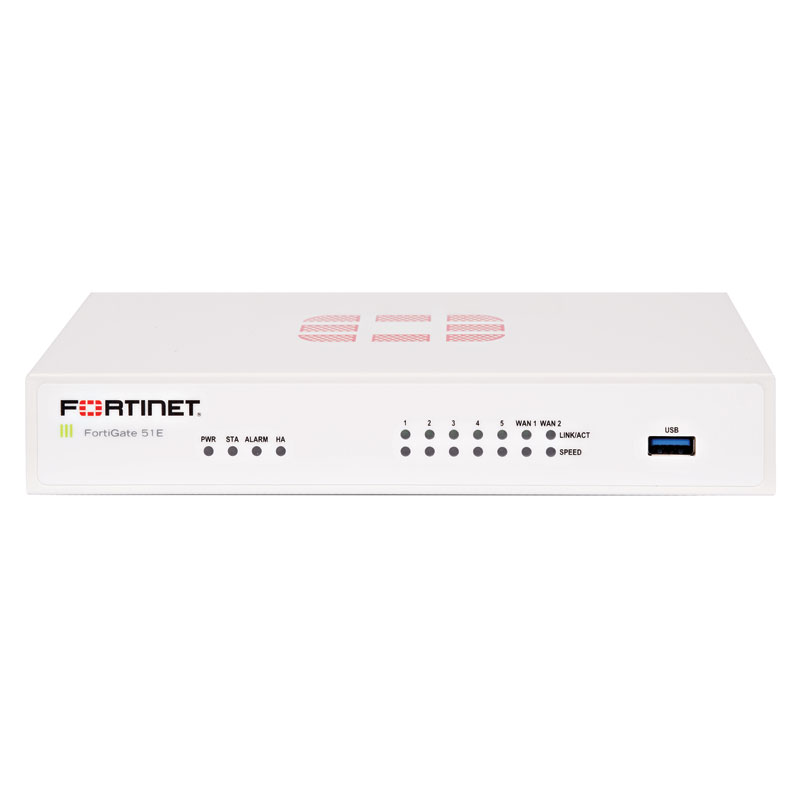 FortiGate 51E Hardware With 24x7 FortiCare & FortiGuard Enterprise Protection (5 Years)