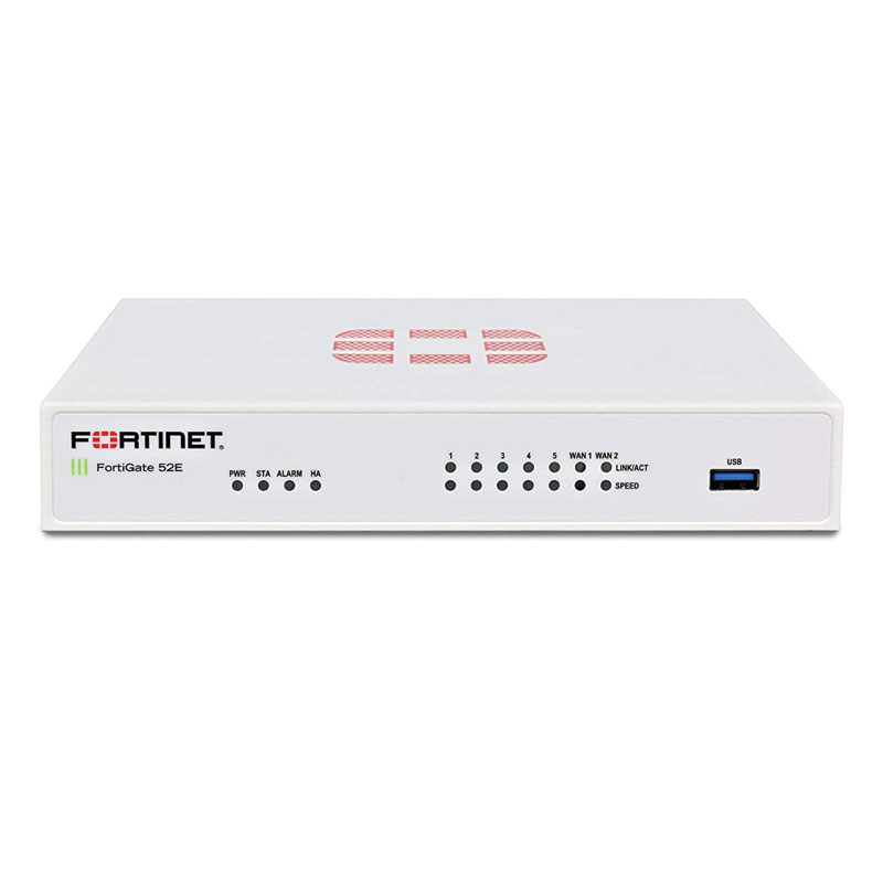 FortiGate 52E Hardware With 24x7 FortiCare & FortiGuard Enterprise Protection (1 Year)