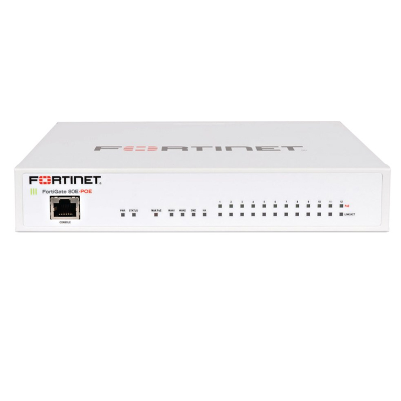 FortiGate 80E-POE Hardware With 24x7 FortiCare & FortiGuard Enterprise Protection (1 Year) Appliances FortiGate 80E-POE Hardware With 24x7 FortiCare & FortiGuard Enterprise Protection (1 Year) Appliances
