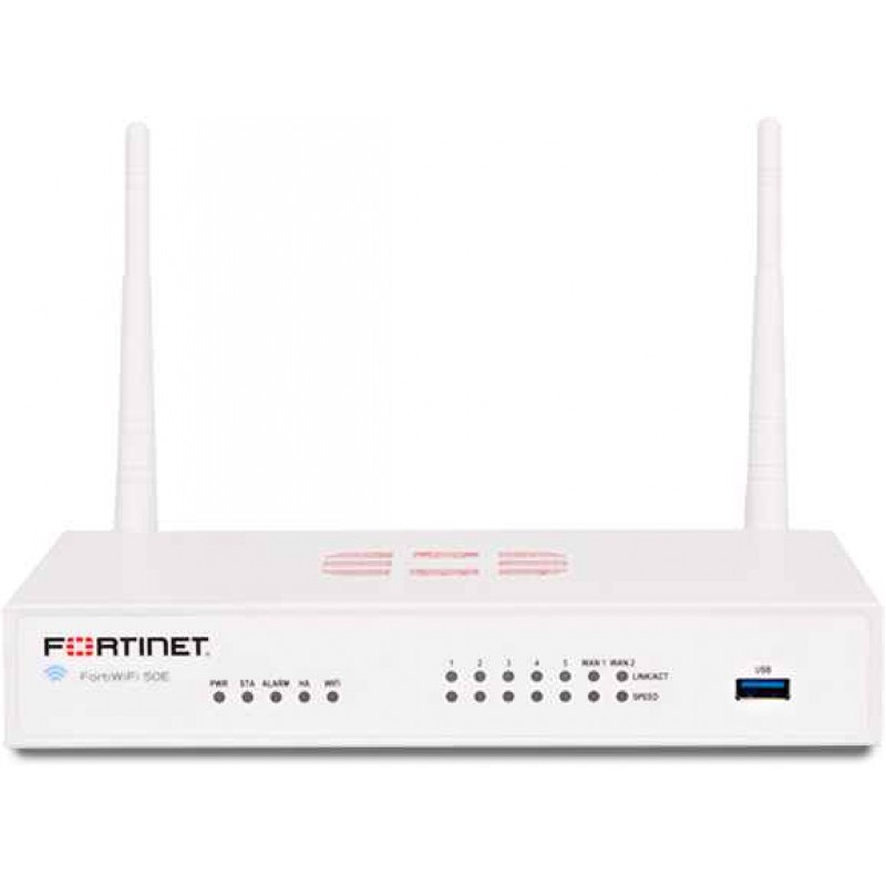 FortiWiFi 50E Hardware With 24x7 FortiCare & FortiGuard Unified Threat Protection (1 Year)