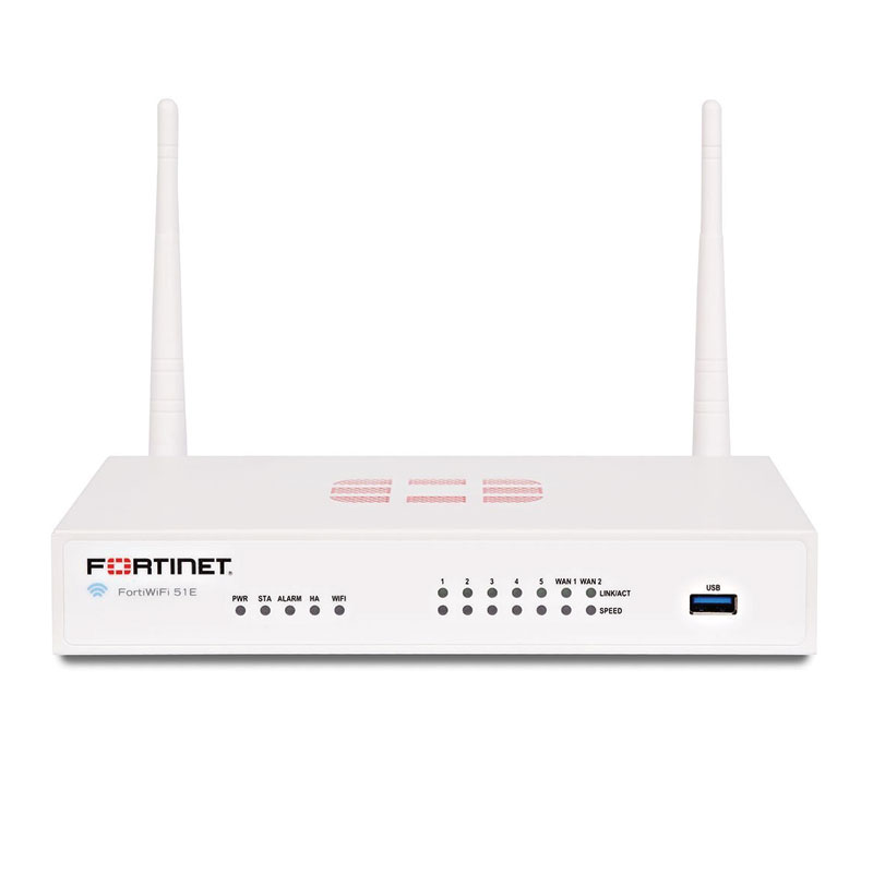 FortiWiFi 51E Hardware With 24x7 FortiCare & FortiGuard Enterprise Protection (1 Year)