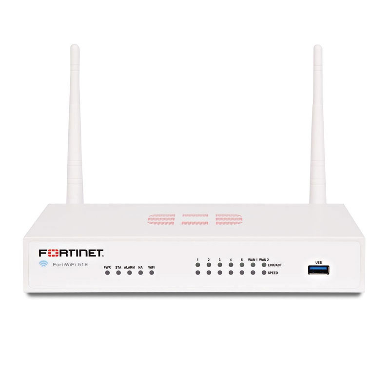 FortiWiFi 51E Hardware With ASE FortiCare & FortiGuard 360 Protection (1 Year) Appliances