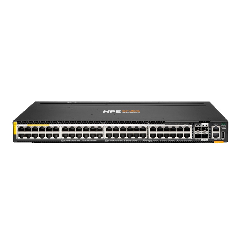 HPE Aruba Networking 6300L 48p Smart Rate 1G/2.5G/5G Class 8 PoE 2p 50G and 2p 25G L2 Switch