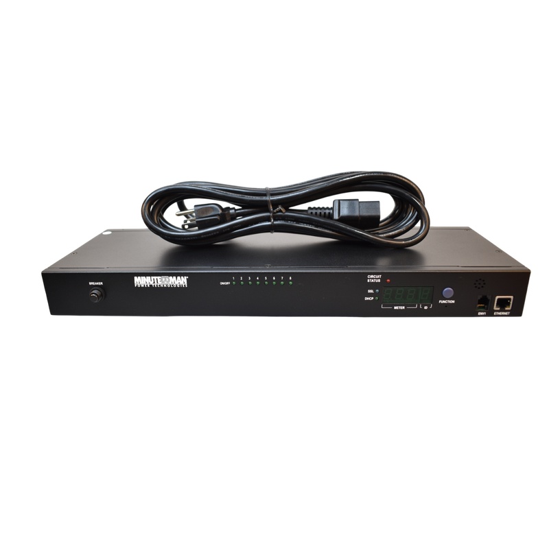 Minuteman RPM158N1LCD-15P RPM Switched PDU 8-outlet 120V 15A IPv6