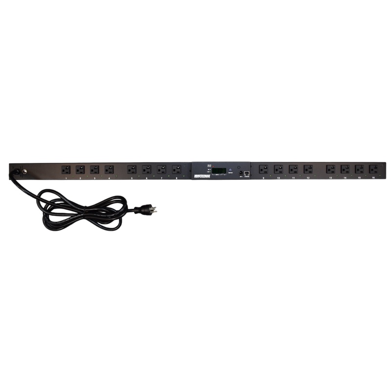 Minuteman RPM2016N1LCD-20P RPM Switched PDU 16-outlet 120V 20A IPv6 Remote Power Manager