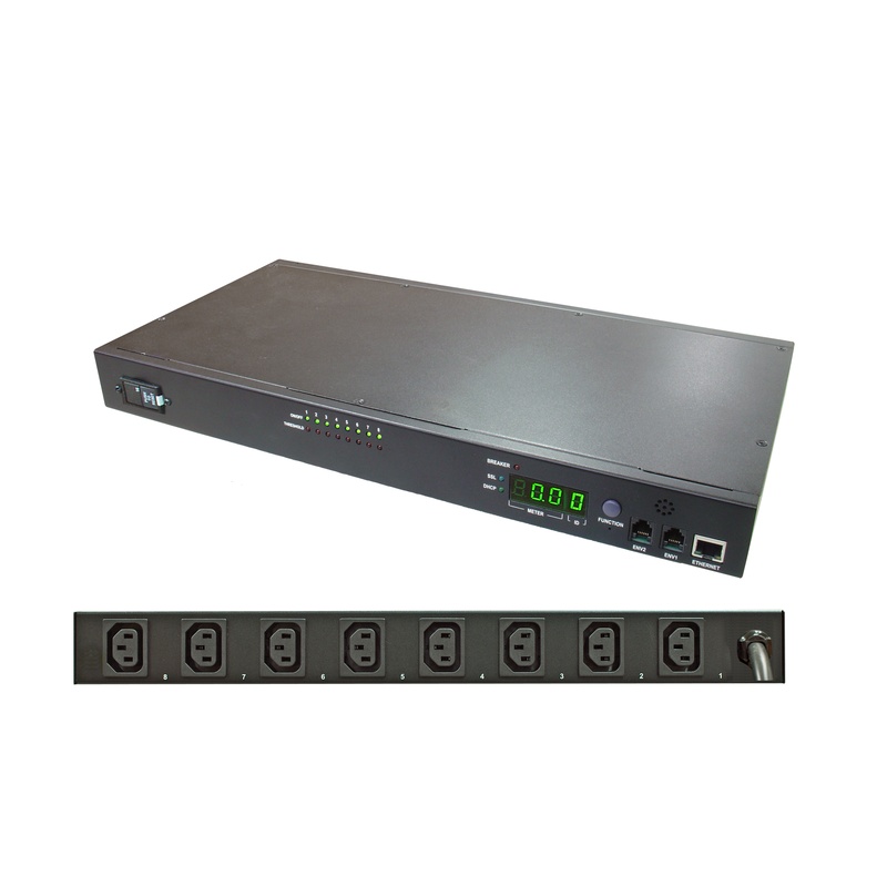 Minuteman RPM208I2LCD-L20P RPM Switched PDU 8-outlet 208V 20A IPv6 Remote Power Manager