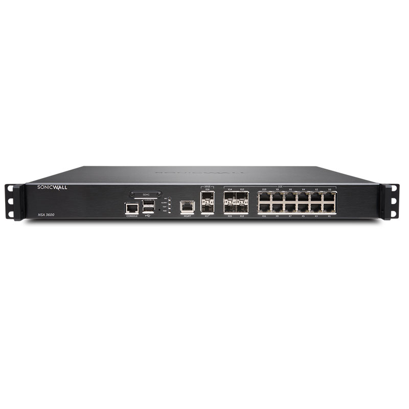 Sonicwall NSa 3600 With SSL VPN 200 User License And 24X7 Support (1 Year)