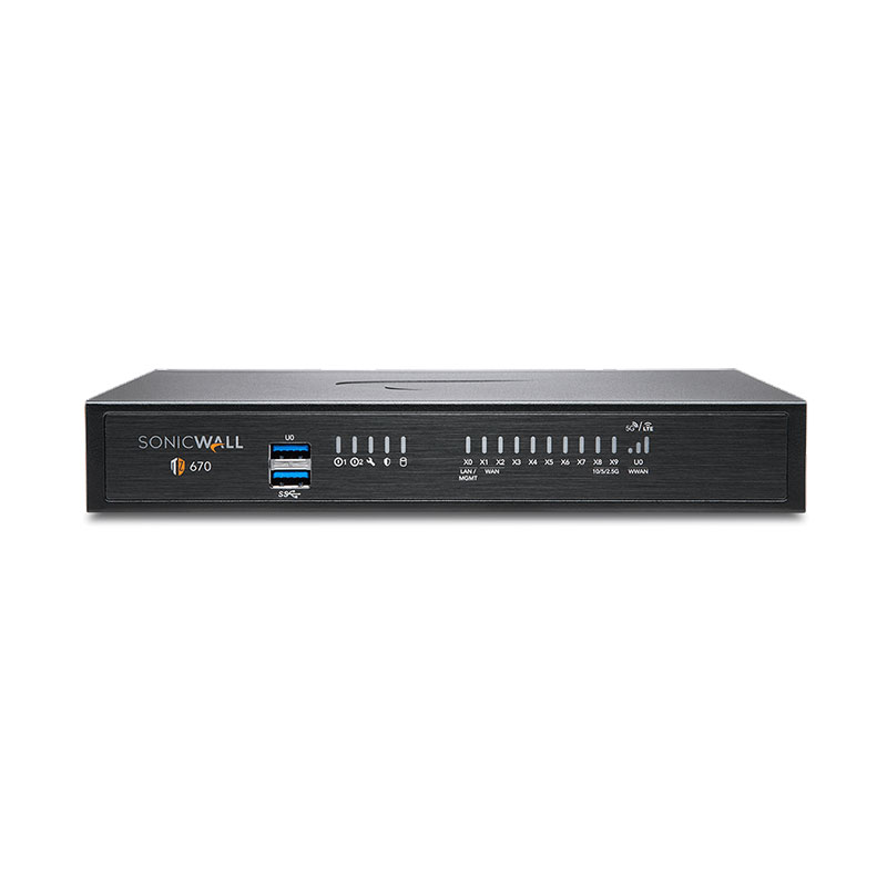Sonicwall TZ670 With 8X5 Support (1 Year)