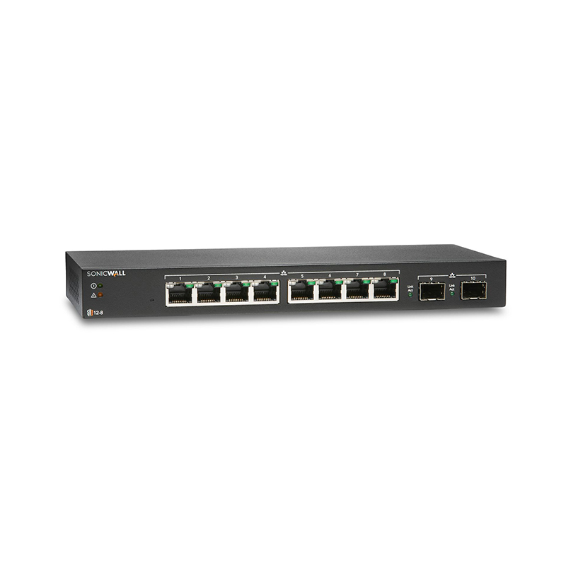 SonicWall Switch SWS12-8 with Wireless Network Management and Support (1 Year)