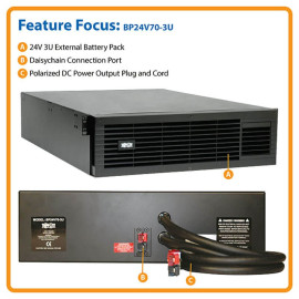 Tripp Lite BP24V70-3U External 24V 3U Rack/Tower Battery Pack for Select UPS Systems