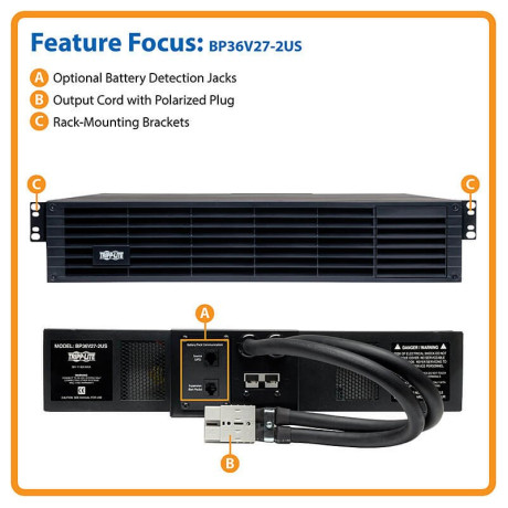 Tripp Lite BP36V27-2US External 36V Battery Pack for Select UPS Systems 2U Rack/Tower UPS Battery Backup