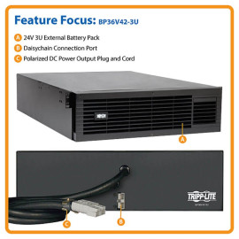 Tripp Lite BP36V42-3U External 36V 3U Rack/Tower Battery Pack for Select UPS Systems