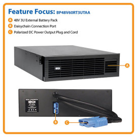 Tripp Lite BP48V60RT3UTAA External 48V 3U Battery Pack for Select UPS Systems TAA