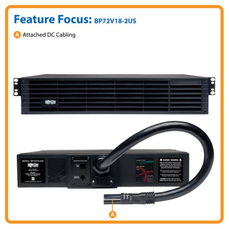 Tripp Lite BP72V18-2US External 72V 2U Rack/Tower Battery Pack for Select UPS Systems UPS Battery Backup